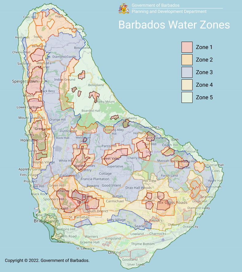 Barbados Water Zones
